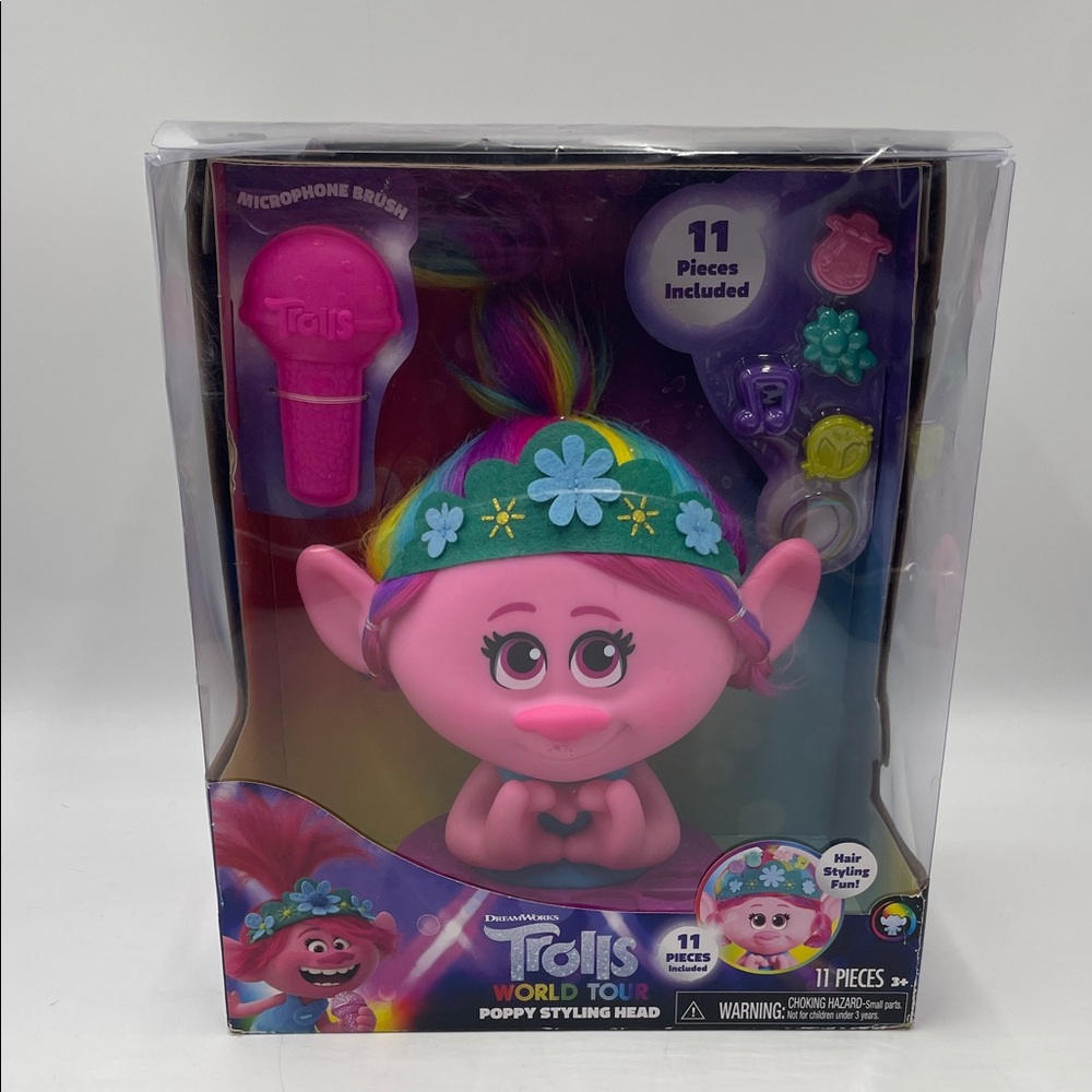 Trolls World Touring Poppy Styling Head 11 Pieces